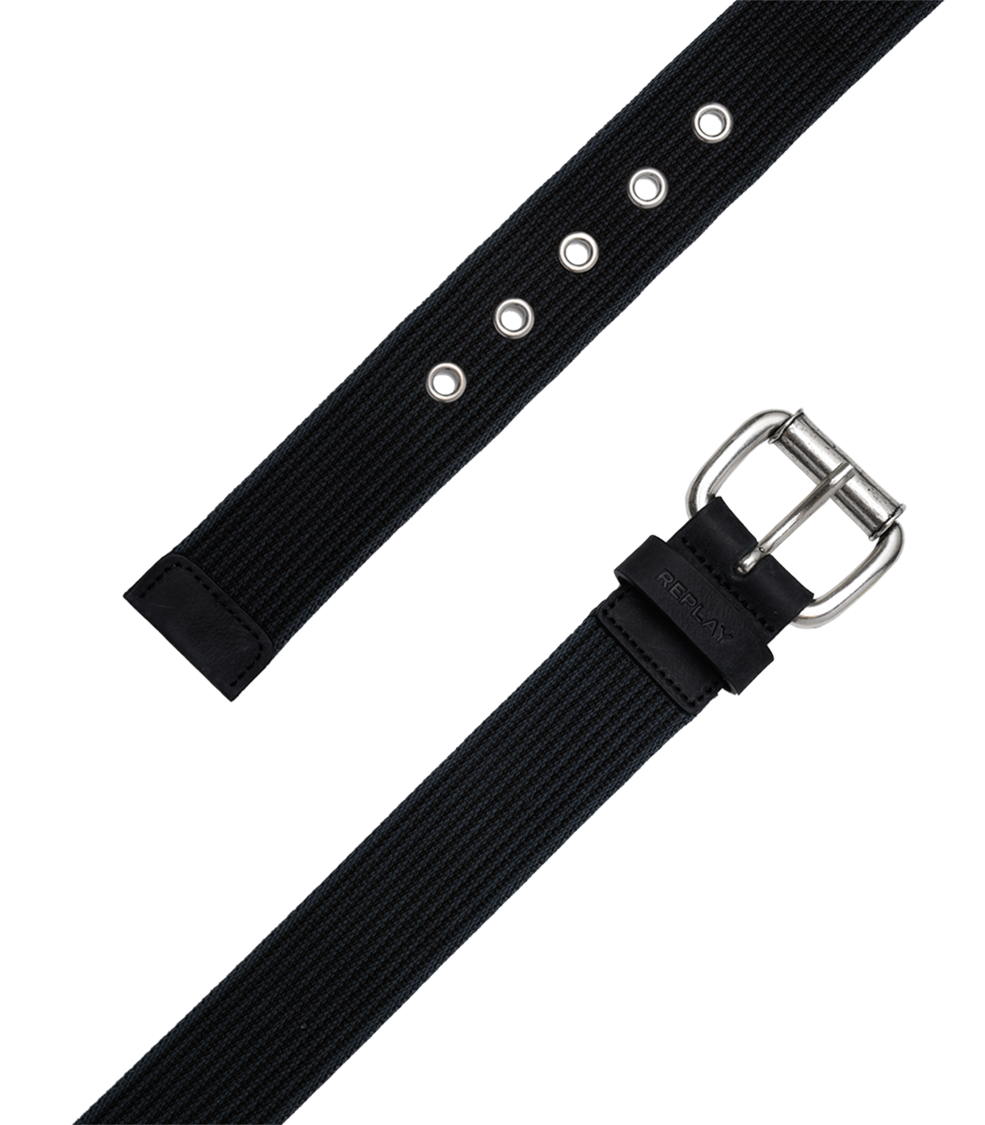 リブコットンウォッシュウェービングベルト 詳細画像 ウオッシュブラック 2